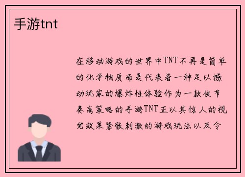 手游tnt